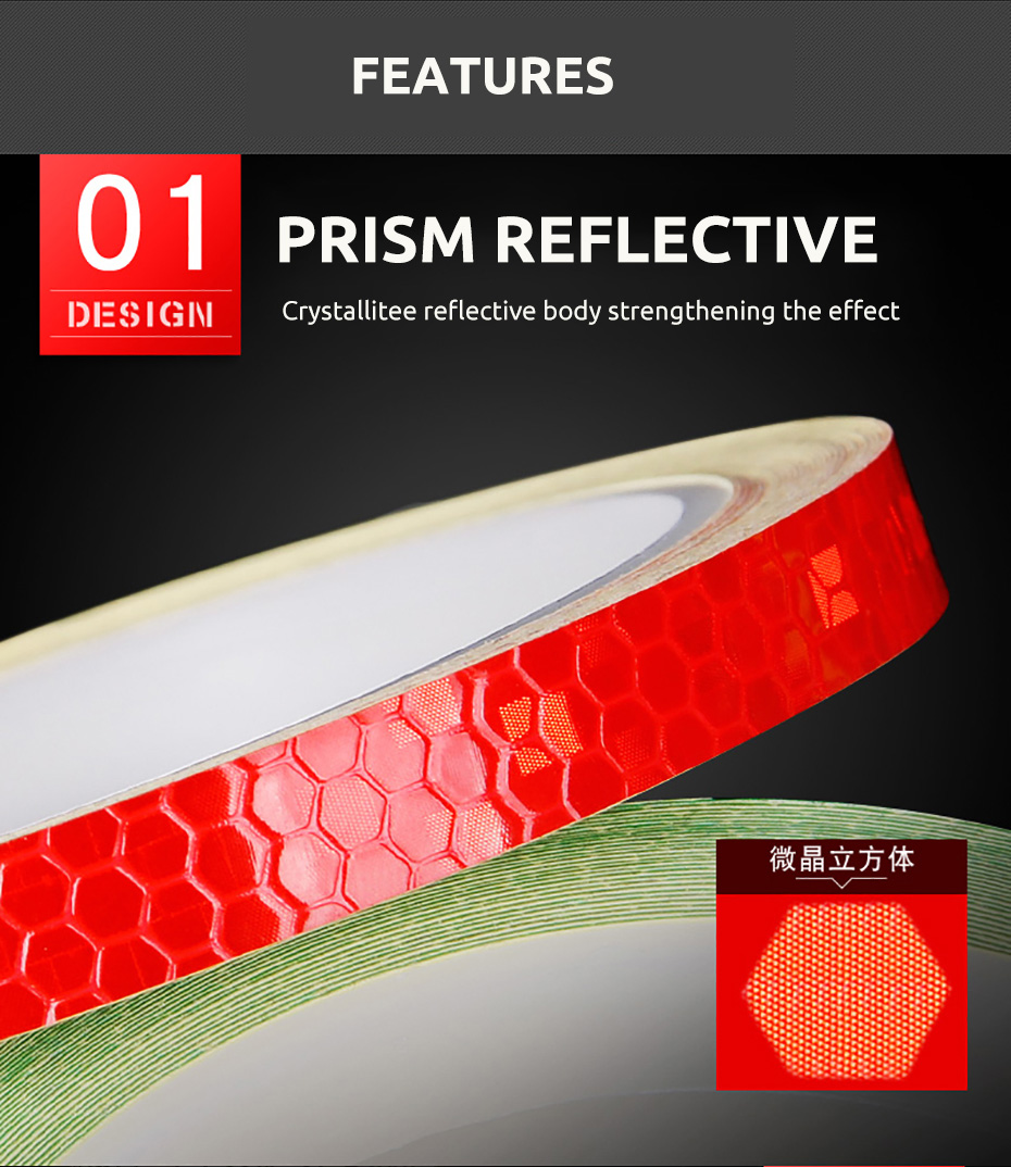 Mountain Bike Reflective Stickers Fluorescent Strips Luminous Reflectors Stickers Decoration