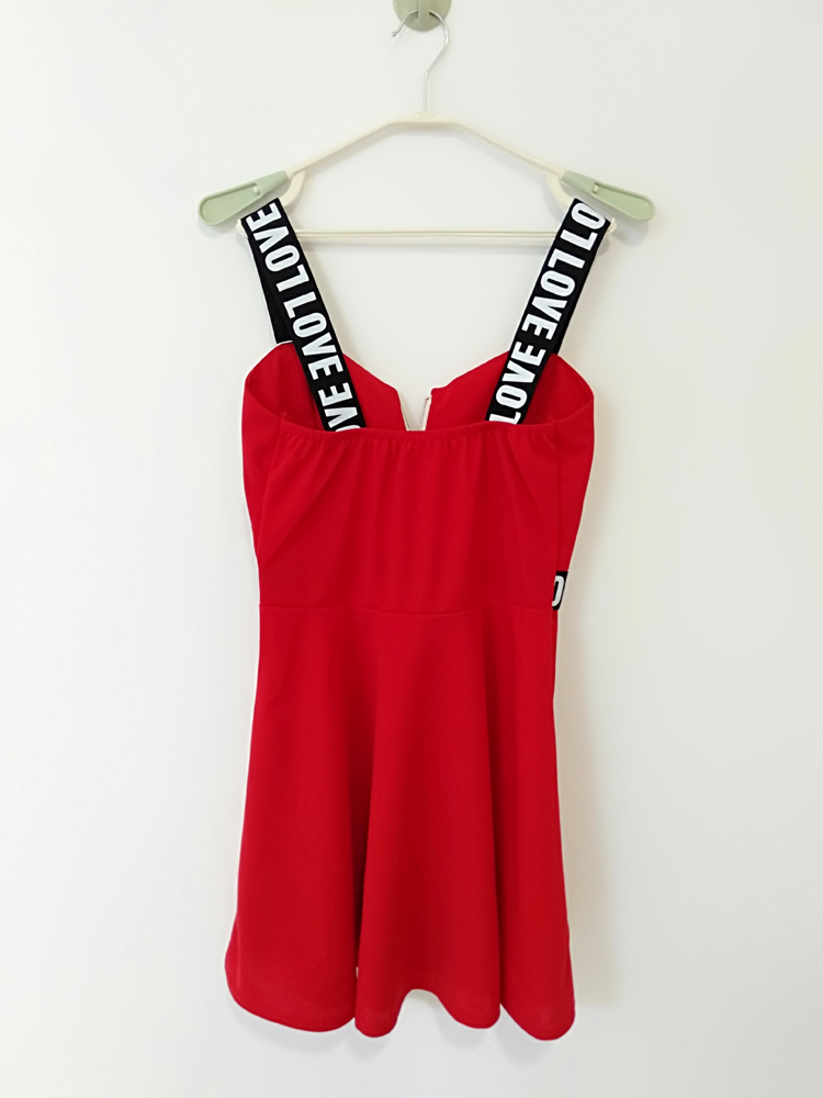 Fashion Women Chiffon Shirt Top + Mini Short A Line Letter Spaghetti Strap Dress Two Pieces Sets