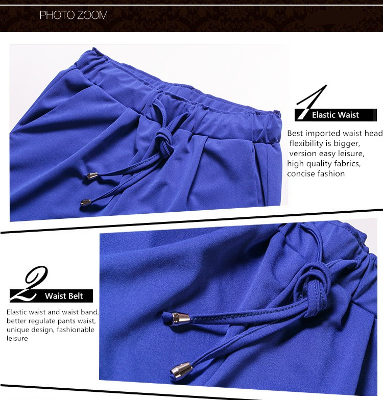 Fashion Chiffon Pants Casual Harem Pants Elastic Waist Plus Size Women Pantalones Harem Pants