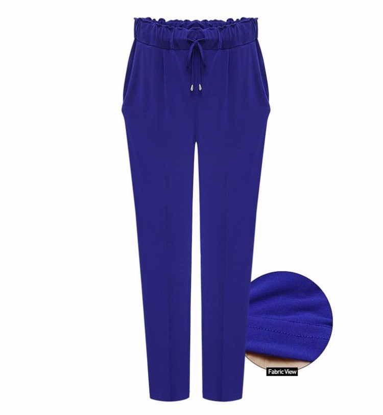 Fashion Chiffon Pants Casual Harem Pants Elastic Waist Plus Size Women Pantalones Harem Pants