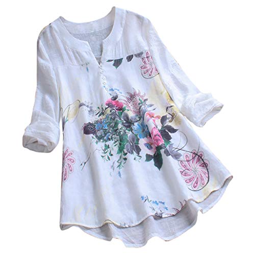 Women Long Sleeve Blouse T-Shirt  Ladies Vintage V-Neck Mini Dress Tops