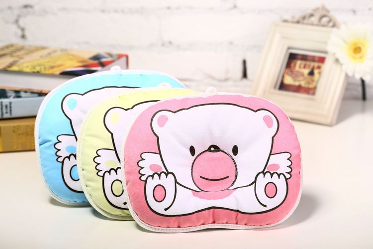 Newborn Infant Anti Roll Pillow Prevent Infant Support Baby Crib Flat Head Pillow for Newborn