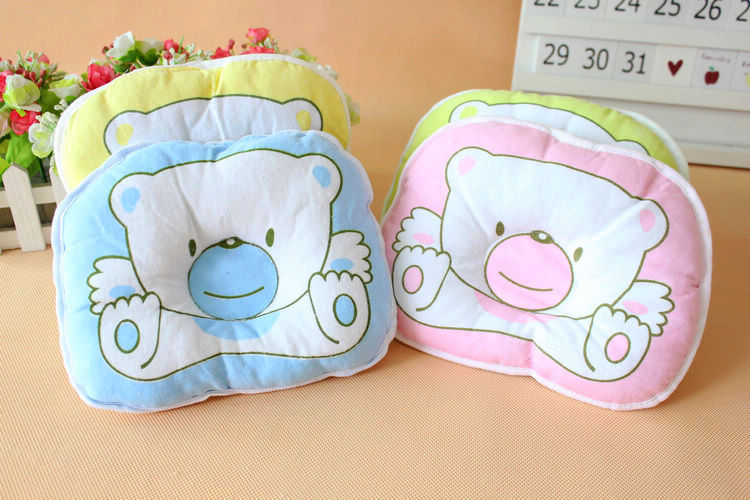Newborn Infant Anti Roll Pillow Prevent Infant Support Baby Crib Flat Head Pillow for Newborn