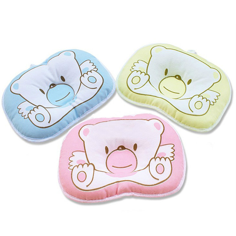 Newborn Infant Anti Roll Pillow Prevent Infant Support Baby Crib Flat Head Pillow for Newborn