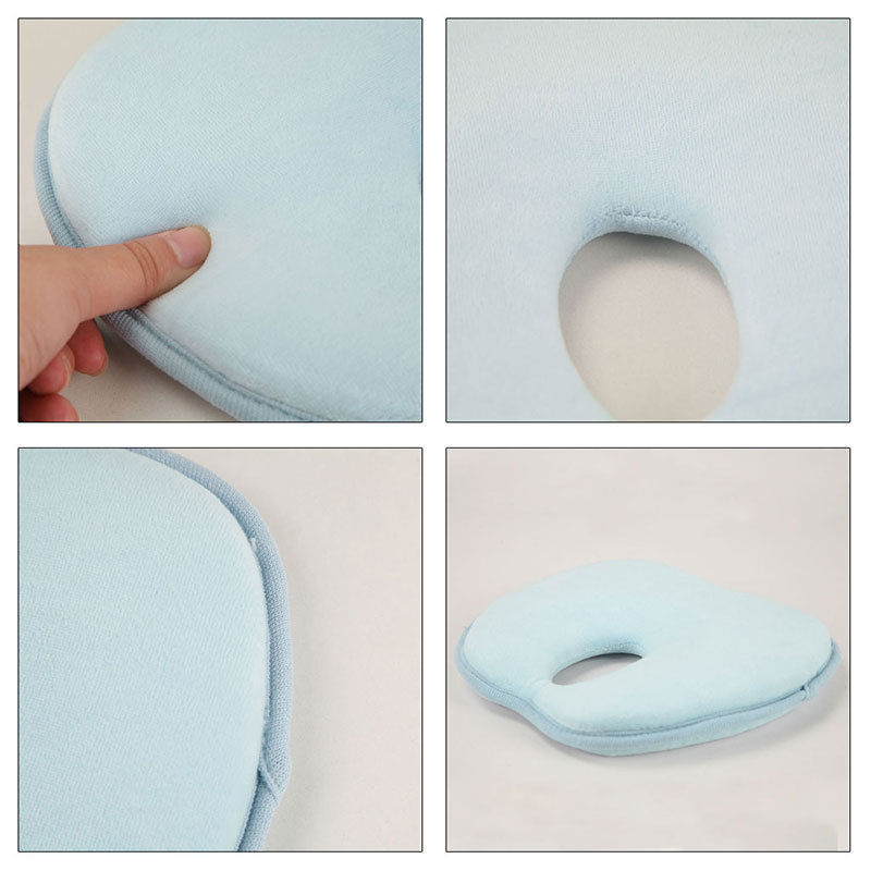 Newborn Infant Anti Roll Pillow Prevent Infant Support Baby Crib Flat Head Pillow for Newborn