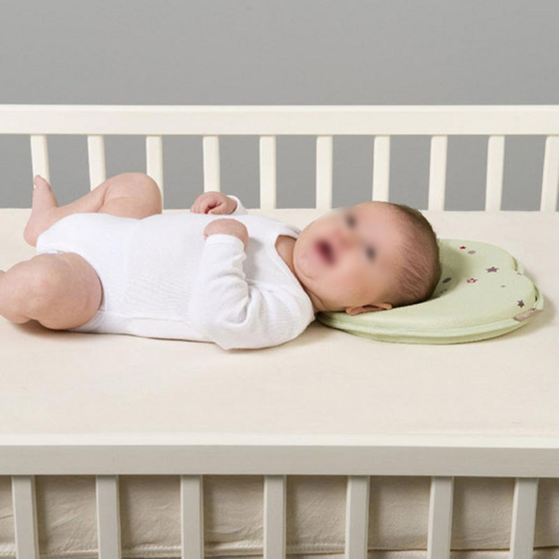 Newborn Infant Anti Roll Pillow Prevent Infant Support Baby Crib Flat Head Pillow for Newborn