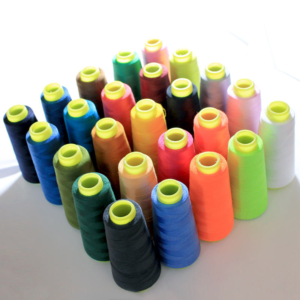 Durable 3000M Yards Overlocking Sewing Machine Line Industrial Polyester Thread Metre Cones