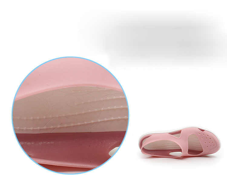 Sandals New Wild Non-Slip Soft Bottom Baotou Beach Hole Shoes Plastic Sandals Female Summer.