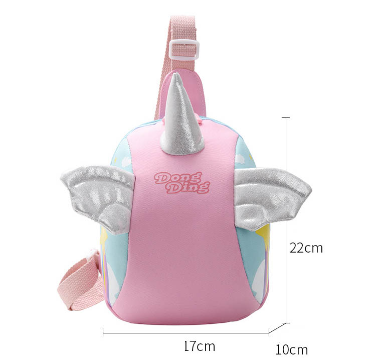 Children's Fashion Cartoon Bag Foreign Baby Unicorn Chest Bag Girl Cute Princess Crossbody Bag