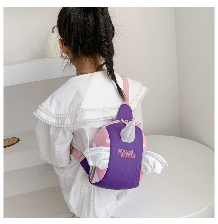 Children's Fashion Cartoon Bag Foreign Baby Unicorn Chest Bag Girl Cute Princess Crossbody Bag