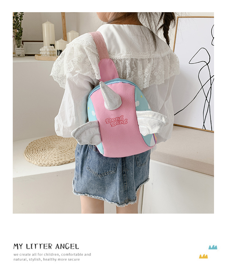 Children's Fashion Cartoon Bag Foreign Baby Unicorn Chest Bag Girl Cute Princess Crossbody Bag