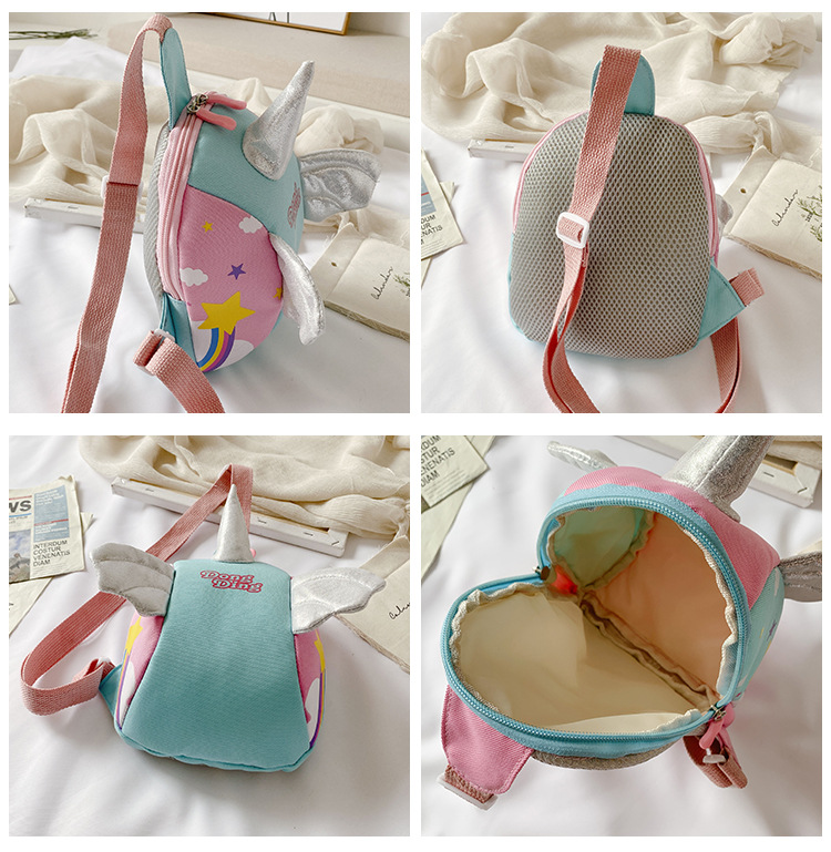 Children's Fashion Cartoon Bag Foreign Baby Unicorn Chest Bag Girl Cute Princess Crossbody Bag