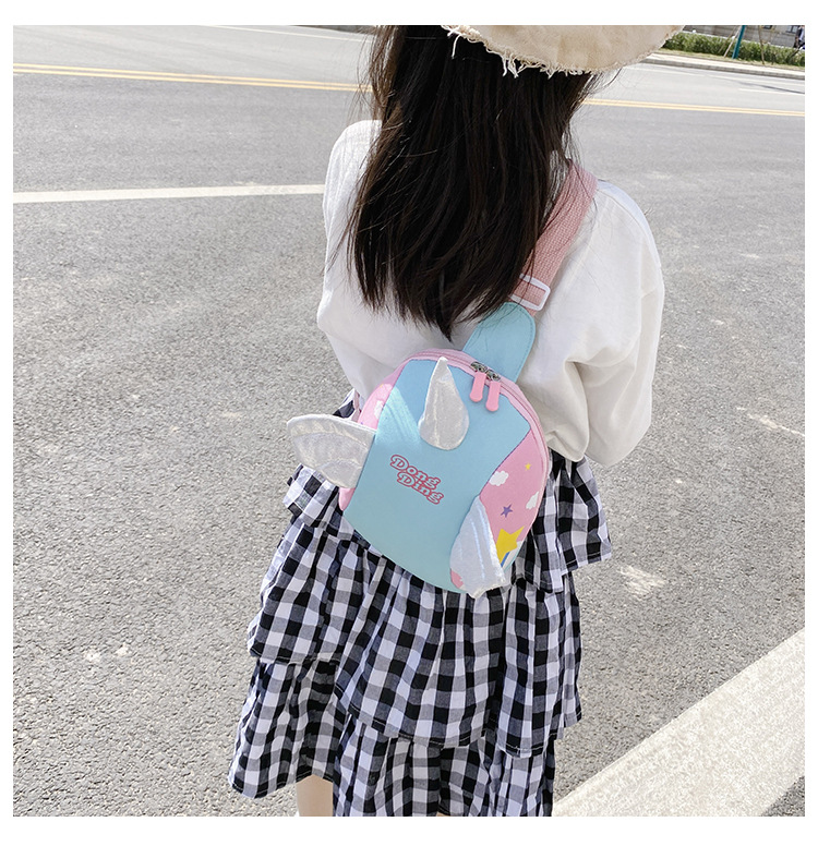 Children's Fashion Cartoon Bag Foreign Baby Unicorn Chest Bag Girl Cute Princess Crossbody Bag