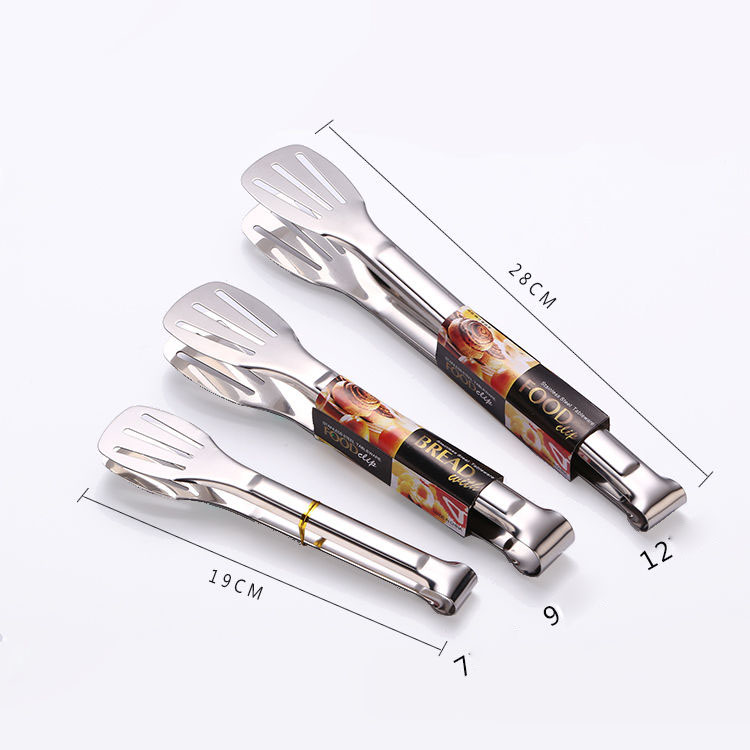 Food Clip Stainless Steel Barbecue Bread Clip Three Wire 9 Inch 12 Inch Steak Barbecue Kitchen Clip.