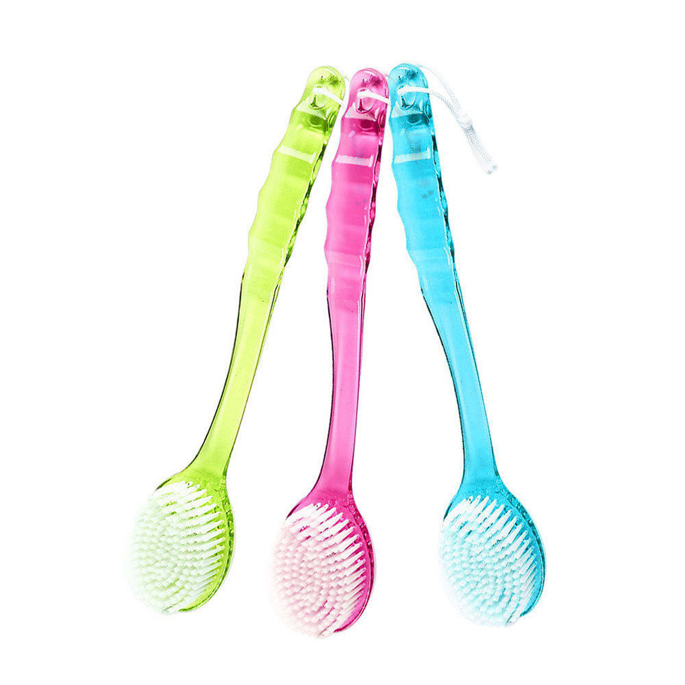 Bathroom Accessories Long Handled Plastic Body Bath Shower Back Brush Scrubber Skin Cleaning Brush