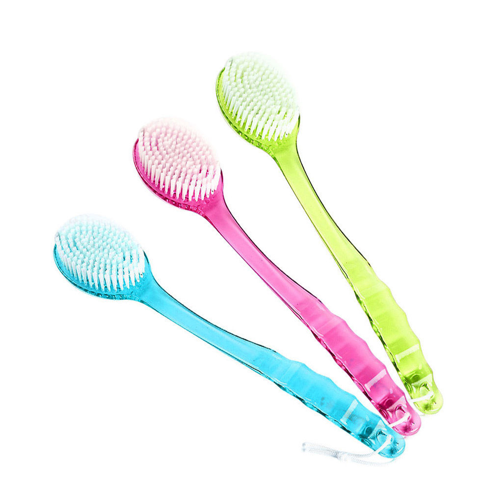 Bathroom Accessories Long Handled Plastic Body Bath Shower Back Brush Scrubber Skin Cleaning Brush