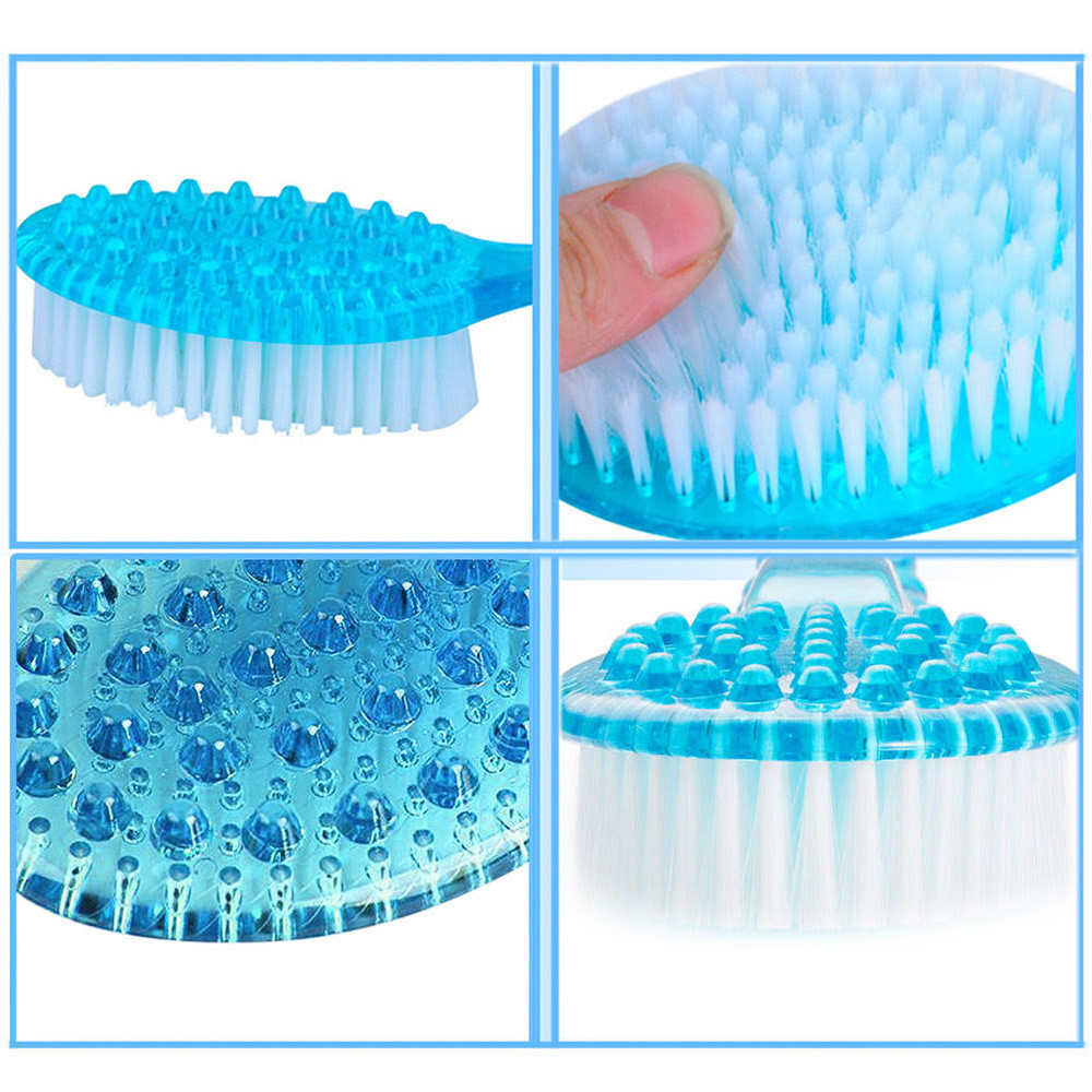 Bathroom Accessories Long Handled Plastic Body Bath Shower Back Brush Scrubber Skin Cleaning Brush