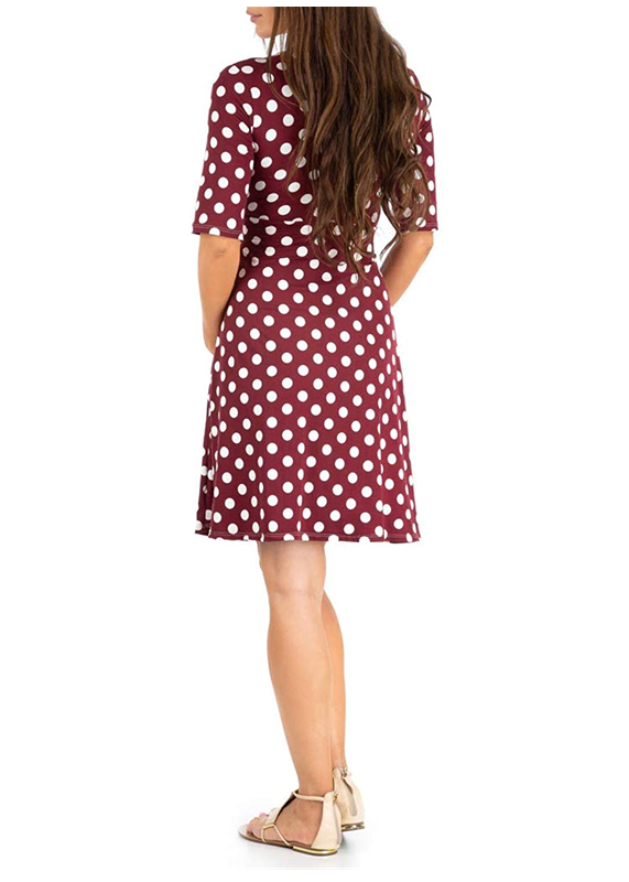 Women's Summer New Polka Dot Printed Maternity Dress.