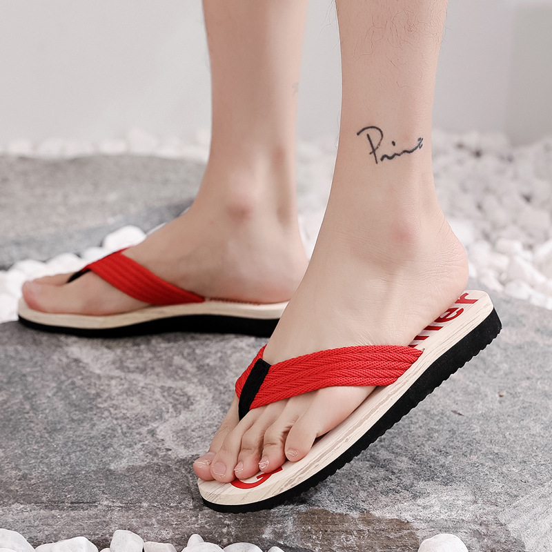 Casual Flip-Flops Non-Slip Summer Sandals and Slippers Men's Plus Size Beach Flip-Flops.