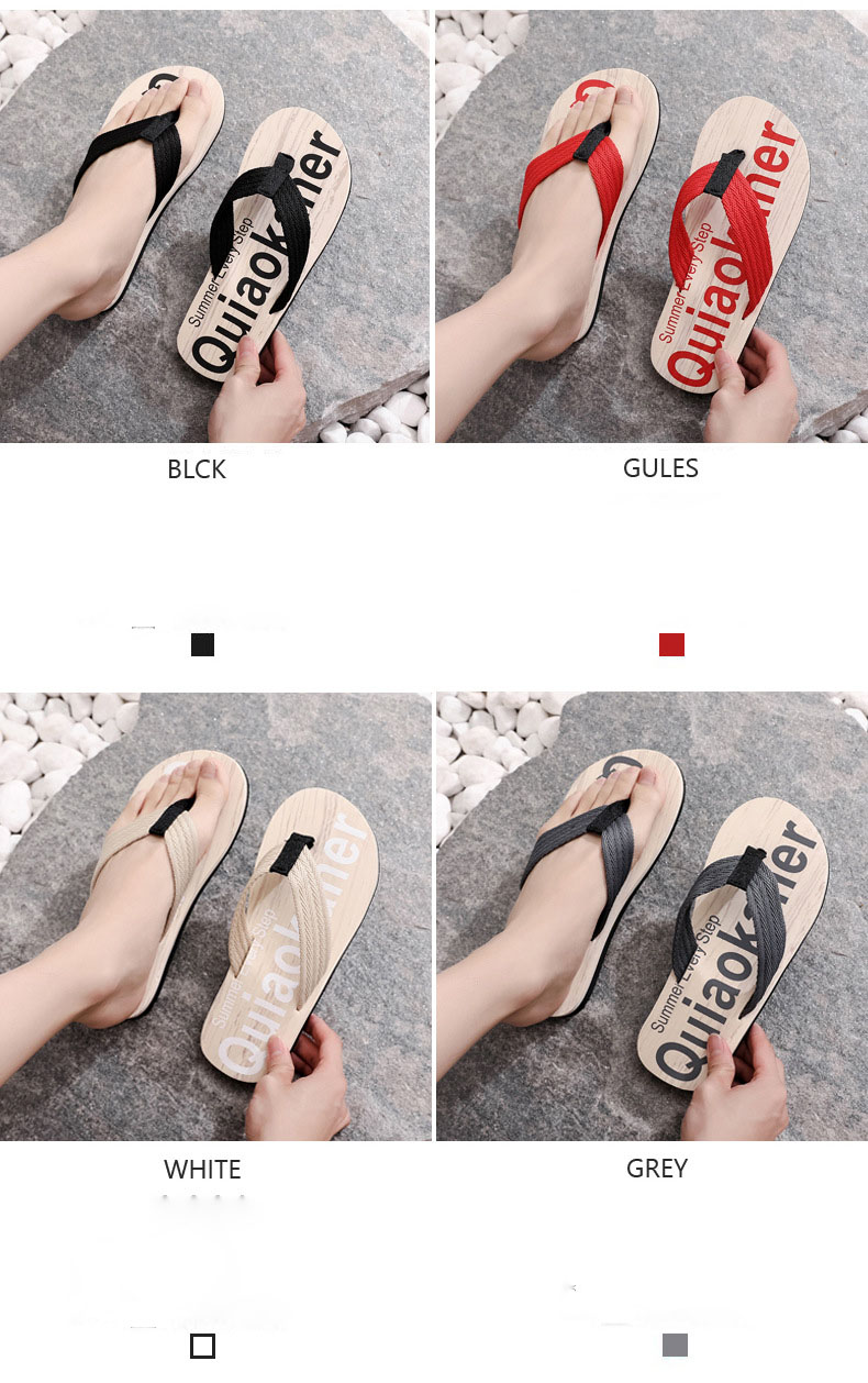 Casual Flip-Flops Non-Slip Summer Sandals and Slippers Men's Plus Size Beach Flip-Flops.
