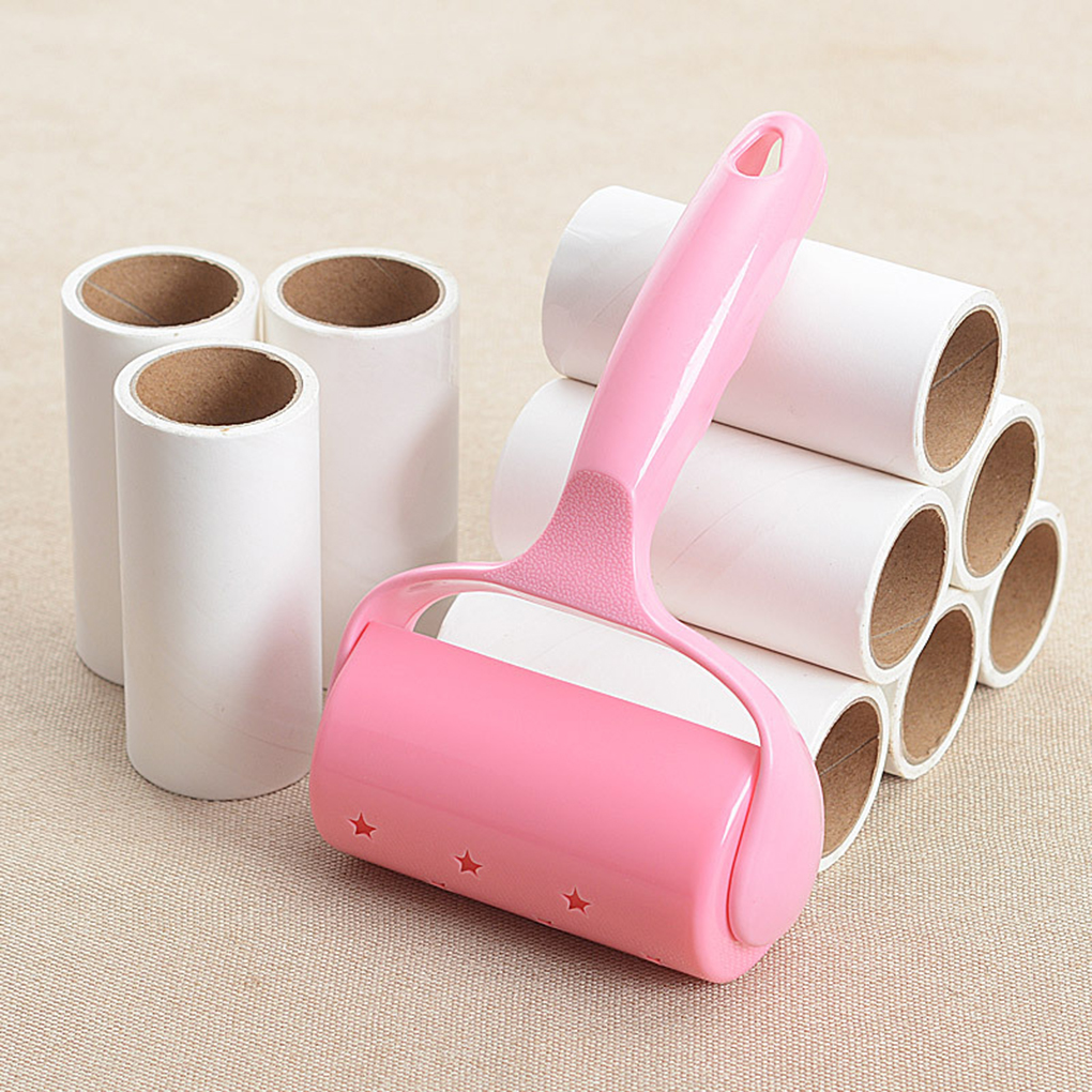 Lint Rollers Pet Hair Remover Lint Remover Dust Roller Clothes Carpet Sticky 10cm Roll Brush Kit
