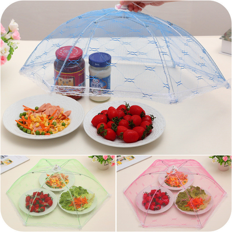 Foldable Mesh Lace Food Cover Anti-fly Mosquito Food Cover Kitchen Tools Table Decoration