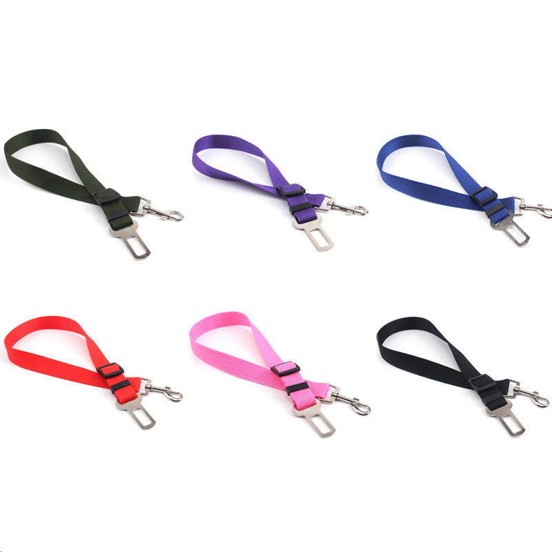 2PC Random Pet Dog Cat Car Seat Belt Adjustable Harness Seatbelt Lead Leash Travel Pet Supplies