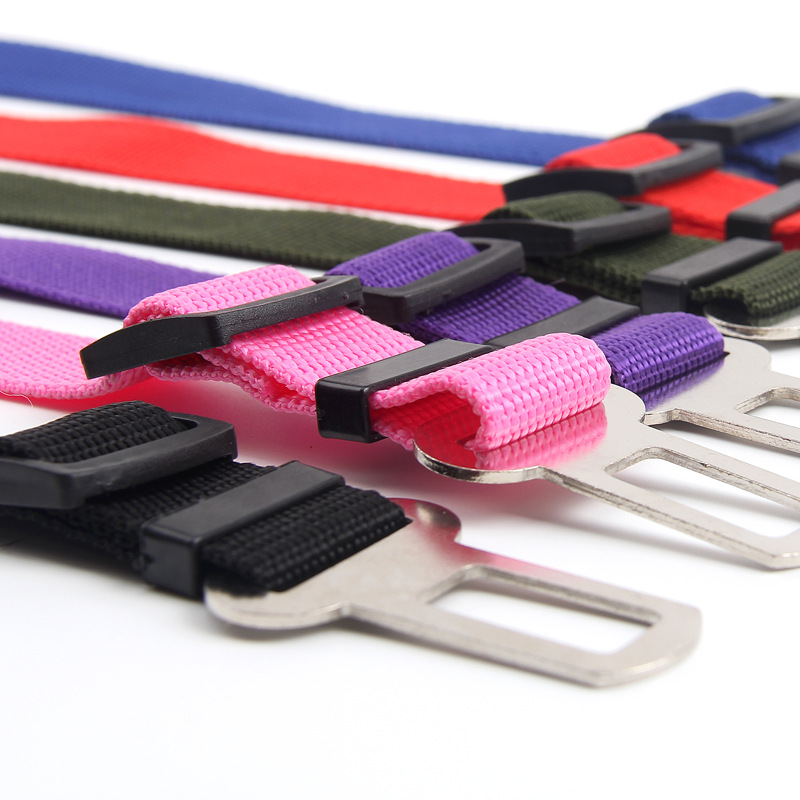 2PC Random Pet Dog Cat Car Seat Belt Adjustable Harness Seatbelt Lead Leash Travel Pet Supplies
