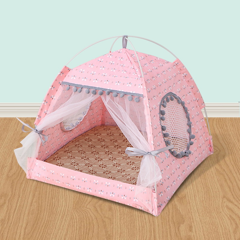 Summer Cat Litter Small Dog Small Tent Removable and Washable Folding Pet Nest.