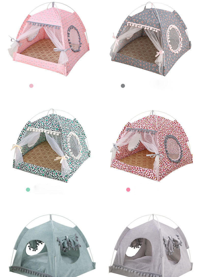 Summer Cat Litter Small Dog Small Tent Removable and Washable Folding Pet Nest.