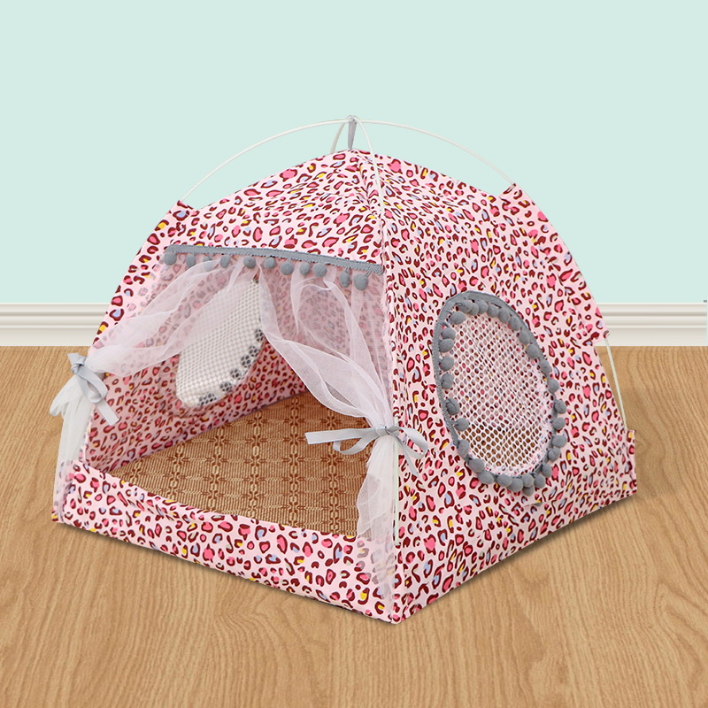 Summer Cat Litter Small Dog Small Tent Removable and Washable Folding Pet Nest.
