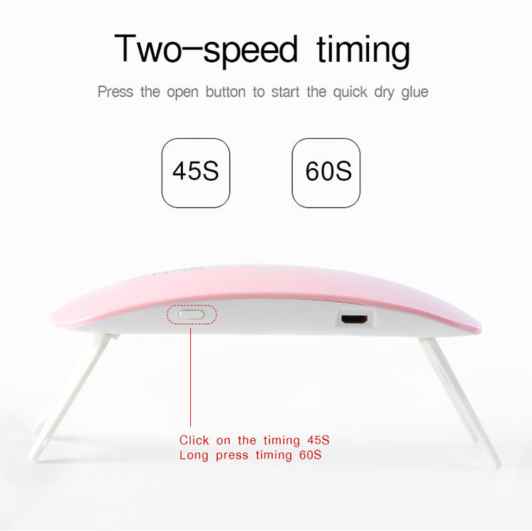 Nail USB mouse mini light therapy machine dryer LED portable nail baking light therapy lamp 6W