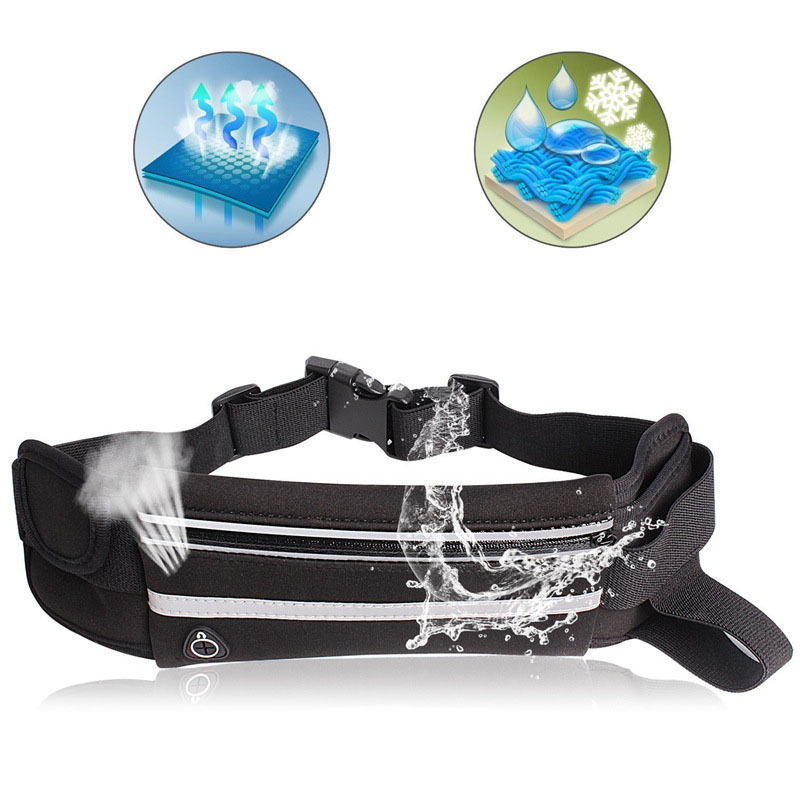 Multifunctional Stealth Waist Bag Running Outdoor Sports Storage 4.5-6 Inch Close-Fitting Male.