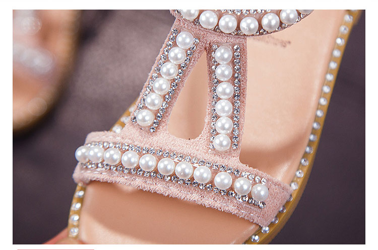 Summer New Girl Pearl Sandals Baby Open Toe Princess Shoes Non-Slip.