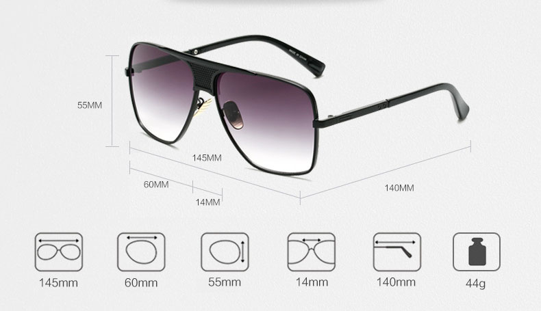 Fashion New Hot Sun Outdoor Trend Retro Men's Sunglasses Environmental Protection Material.