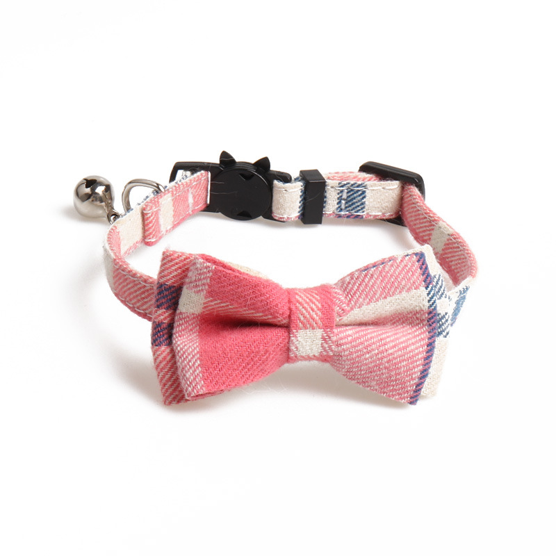 New Pet Collar Cat Bow Collar Buckle with Bell One Size 21-28cm