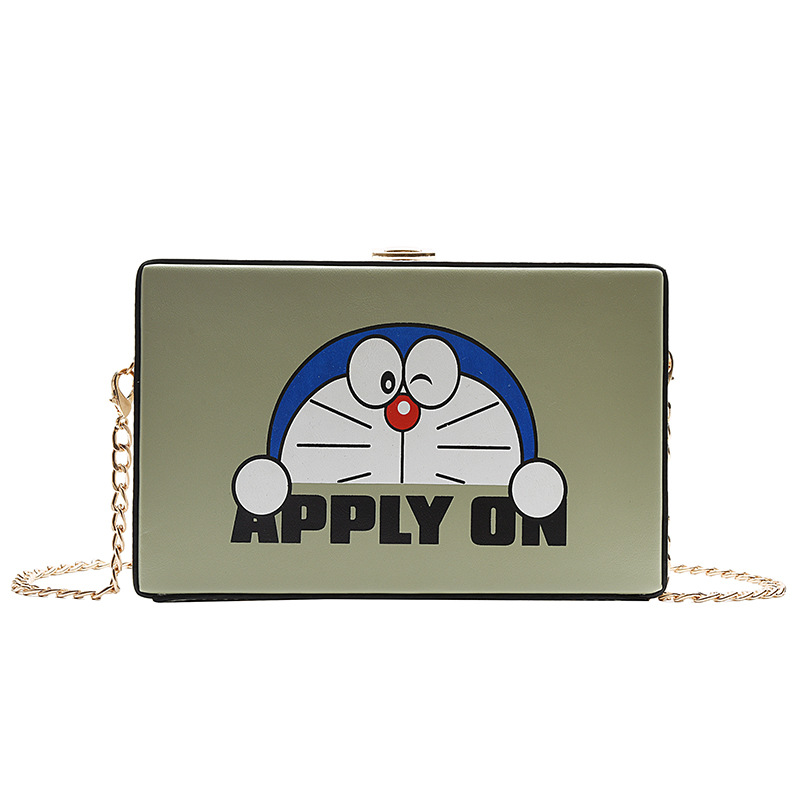 Doraemon Single Shoulder Small Square Bag New Diagonal Female Bag Cartoon Anime.
