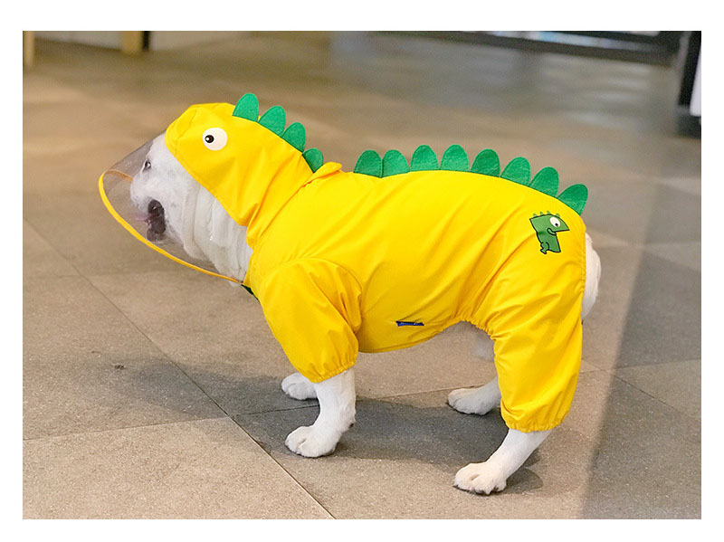 New Explosive Dog Raincoat Pet Clothes Rain Coat Cute Dinosaur.