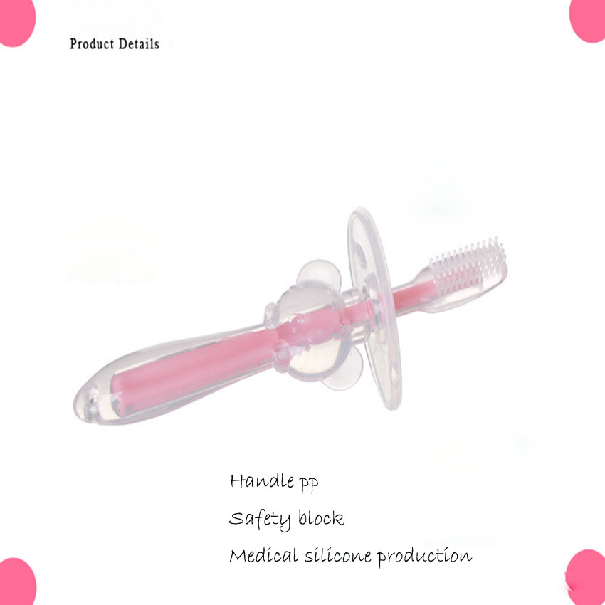 2PCS Baby Soft Toothbrush Silicone Toothbrush Baby Training Soft Hair Milk Toothbrush Children.