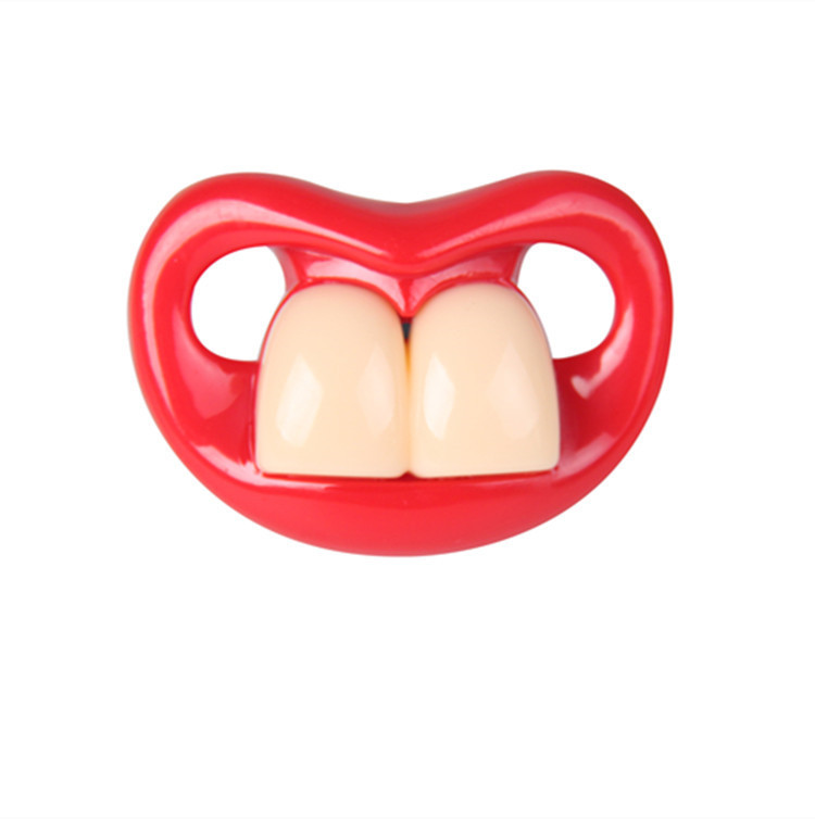 Baby Silicone Pacifier Funny Bucket Pacifier Baby Rabbit Teeth Funny Pacifier Beard Pacifier.