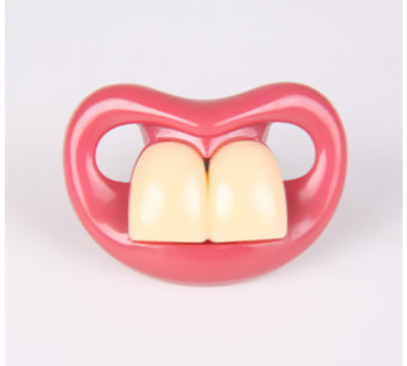 Baby Silicone Pacifier Funny Bucket Pacifier Baby Rabbit Teeth Funny Pacifier Beard Pacifier.