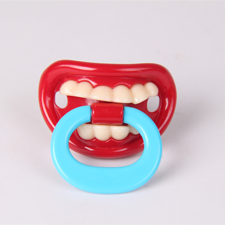Baby Silicone Pacifier Funny Bucket Pacifier Baby Rabbit Teeth Funny Pacifier Beard Pacifier.