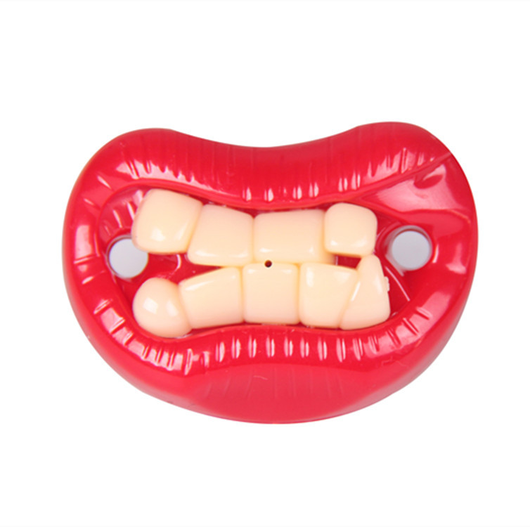 Baby Silicone Pacifier Funny Bucket Pacifier Baby Rabbit Teeth Funny Pacifier Beard Pacifier.
