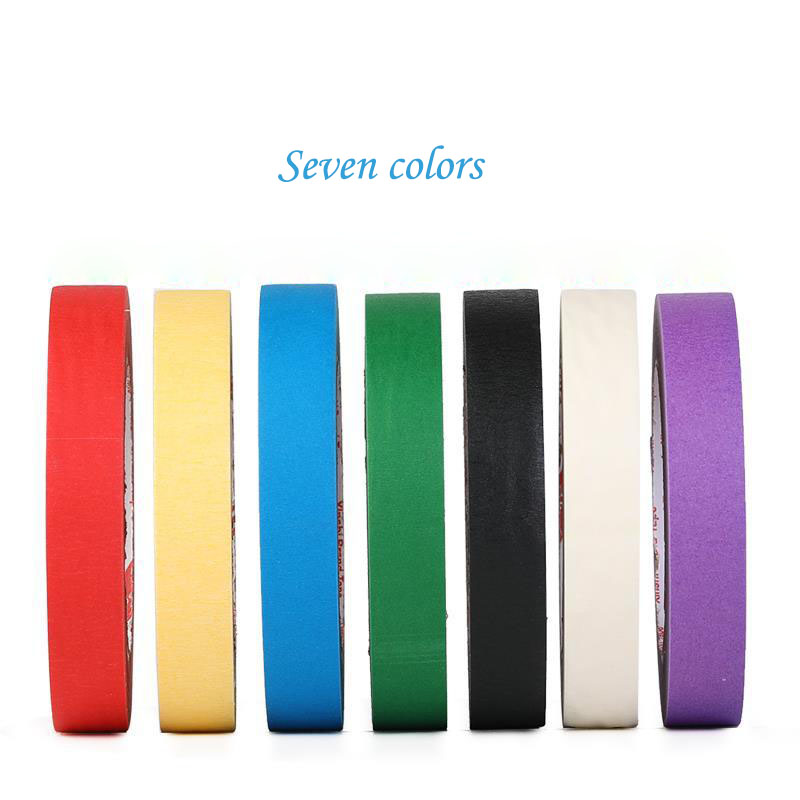 Seven-Color Masking Tape Masking Fold Tape Identification Tape Single Roll 50 Meters Long
