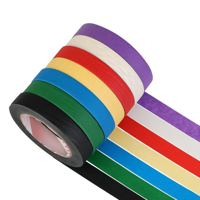 Seven-Color Masking Tape Masking Fold Tape Identification Tape Single Roll 50 Meters Long