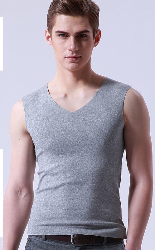 1/2 Piece Ice Silk Seamless Men&apos;s Vest Summer Slim Sports Sleeveless Underwear Bottoming Shirt