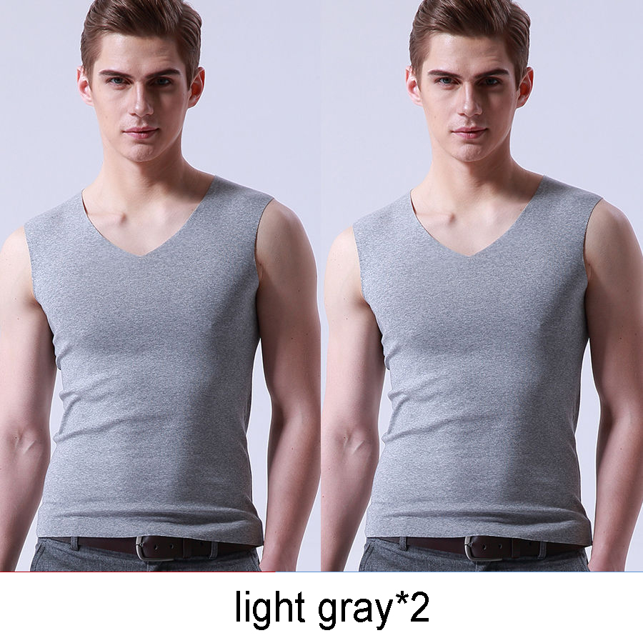 1/2 Piece Ice Silk Seamless Men&apos;s Vest Summer Slim Sports Sleeveless Underwear Bottoming Shirt