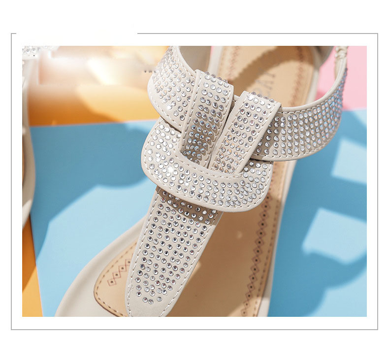 Women's Shoes Glitter Face Wedge Sandals Women Round Head Clip Toe Fashion Women's Shoes.