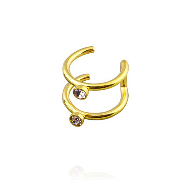 1 Piece Man/Women Stainless Steel Ear Clip Fake Earring Cuff Wrap Earrings No Piercing-Clip