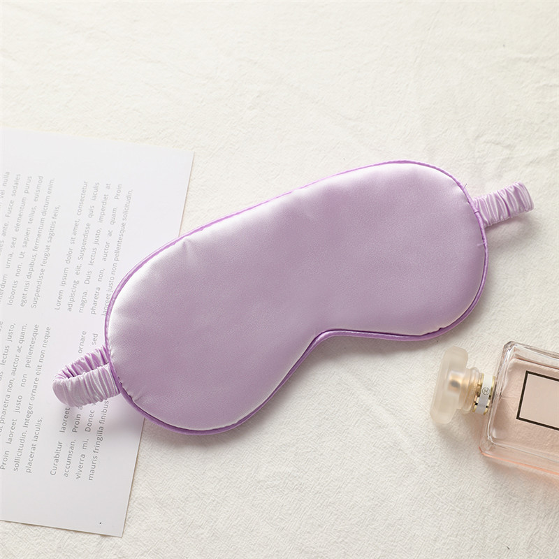 Double-Sided Imitation Silk Sleep Eye Mask Shading Elastic Strap Travel (eye mask + storage bag).